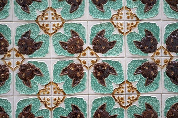 azulejos com gatos