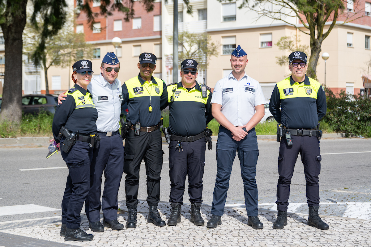 A delegação da Polícia de Bruxelas acompanhou as equipas da PML afetas ao policiamento comunitário