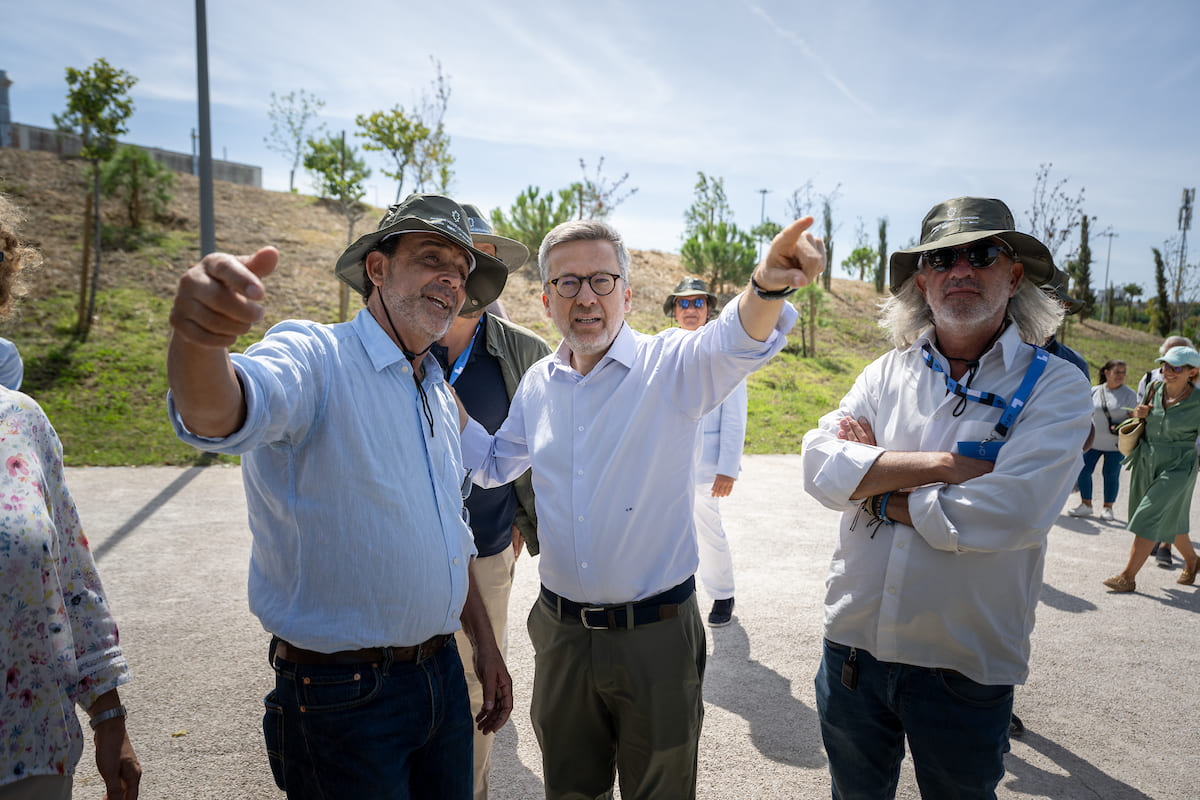Carlos Moedas, presidente da CML, no dia de abertura do Parque Verde de Carnide