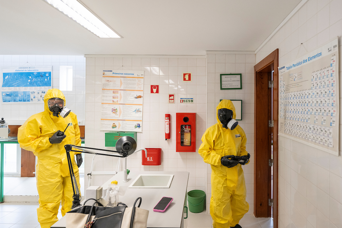 Simulação de resposta sanitária e descontaminação