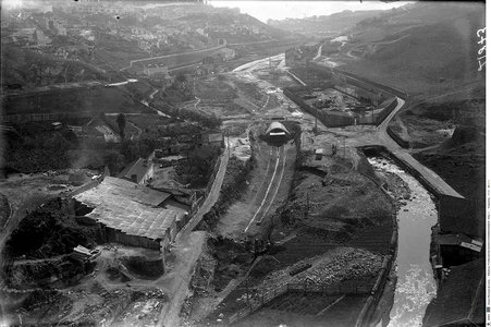 Caneiro de Alcântara, obras de cobertura da ribeira de Alcântara