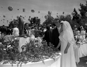 Montes Claros Restaurant, Brides of St. Anthony wedding reception, 1963