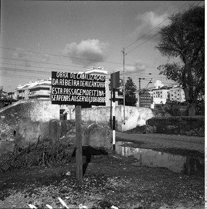 Ribeira de Alcântara, obras de canalização - 1961