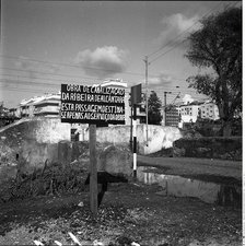 Ribeira de Alcântara, canalization works - 1961