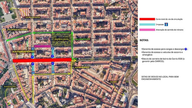 Map of Traffic Restrictions and Diversions