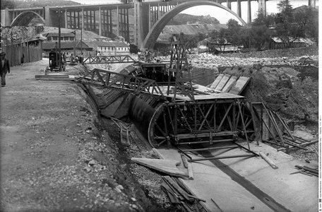 Obras de cobertura da ribeira de Alcântara