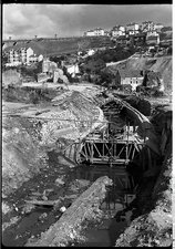 Channeling and covering works on the Alcântara stream